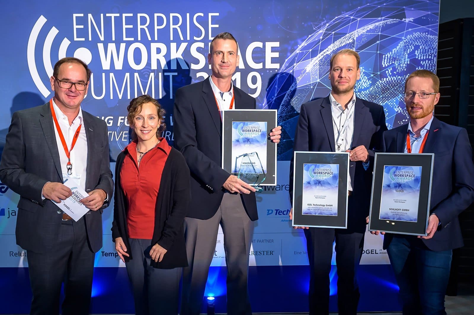 The winners of the Enterprise Workspace Award 2019