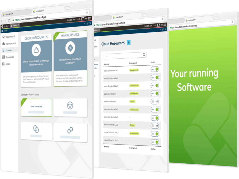 oneclick™ XaaS platform: Marketplace to integrate your software